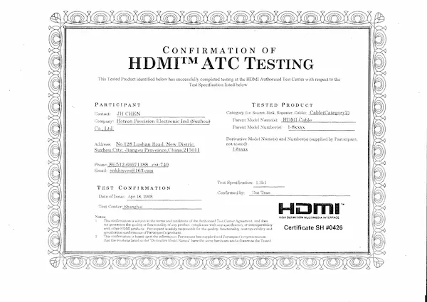 HDMI 1.3版 A TO A